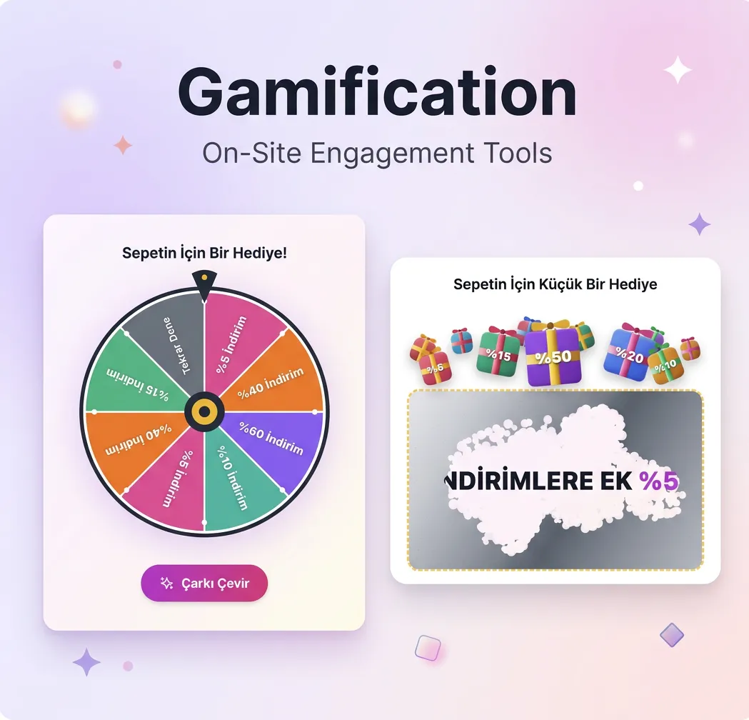 Flowysense gamification — çark ve kazı kazan