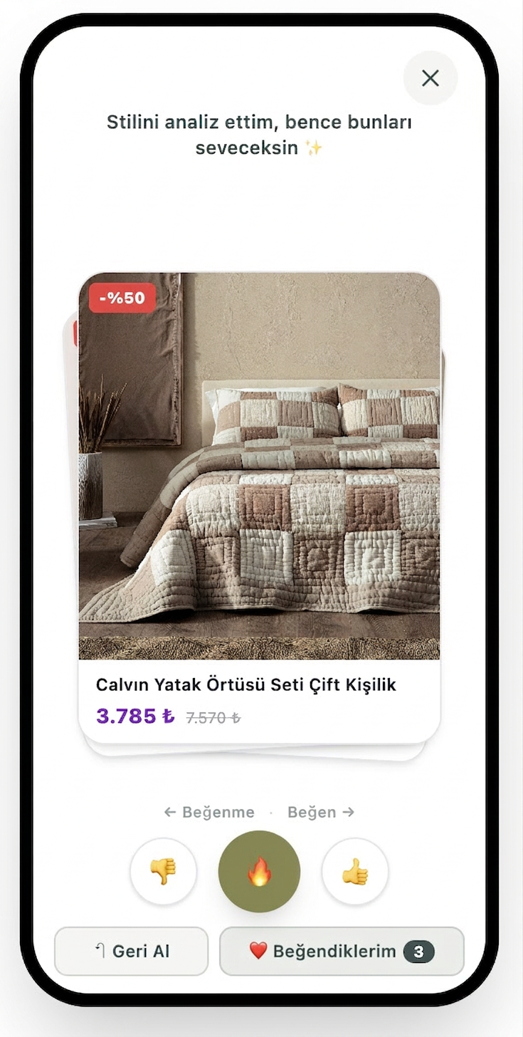 Flowysense Pinder — AI ürün keşfi