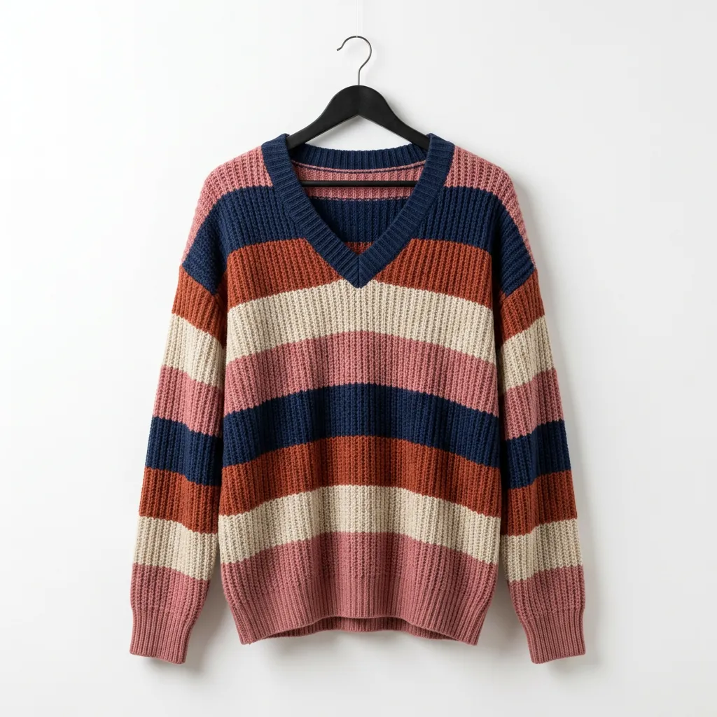 Striped V-Neck Sweater
